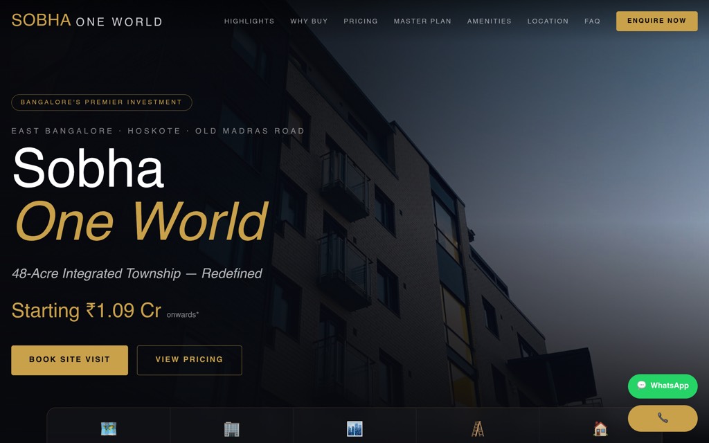 Sobha One World, built with Pentoggle