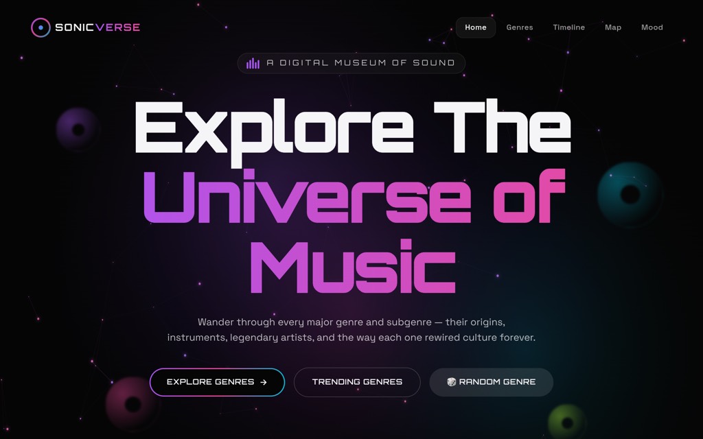 Sonicverse, built with Pentoggle