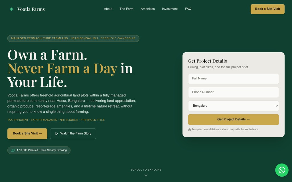 Vootla Farms, built with Pentoggle